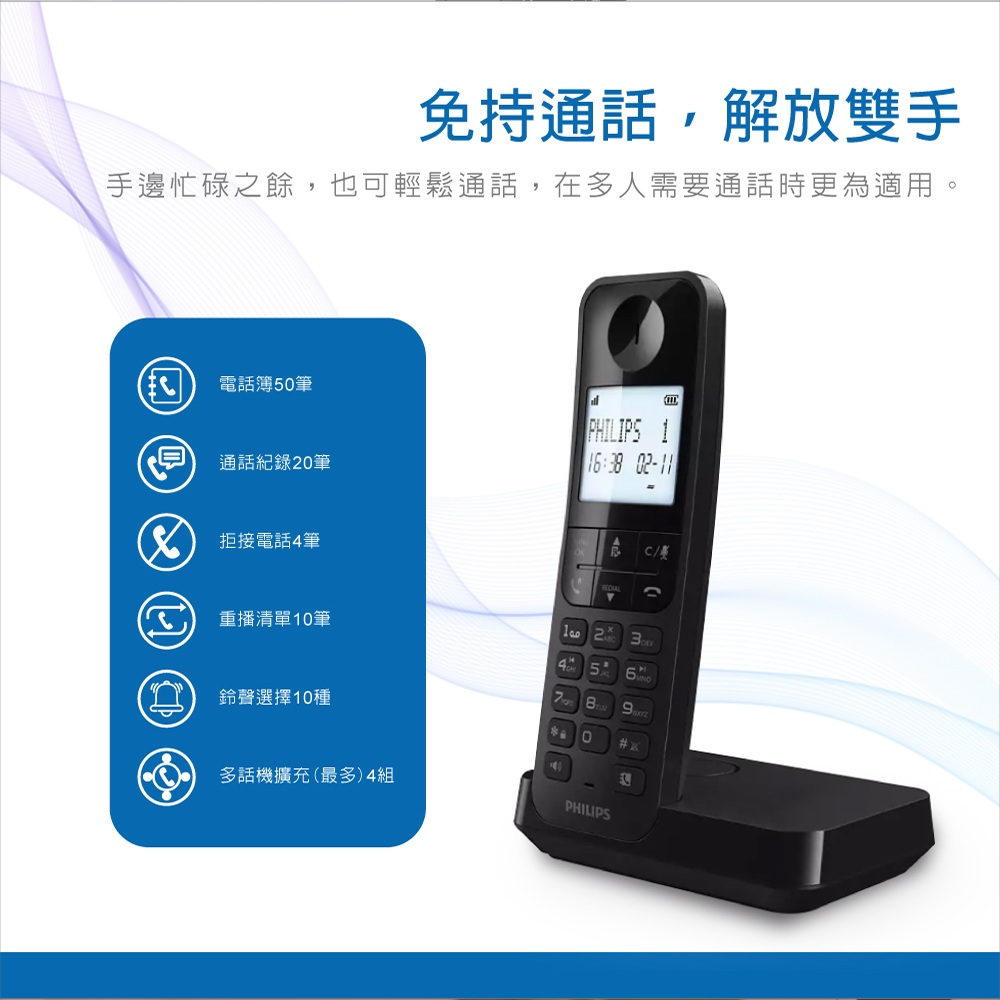 Philips D2701B 數位無線電話 功能圖 2