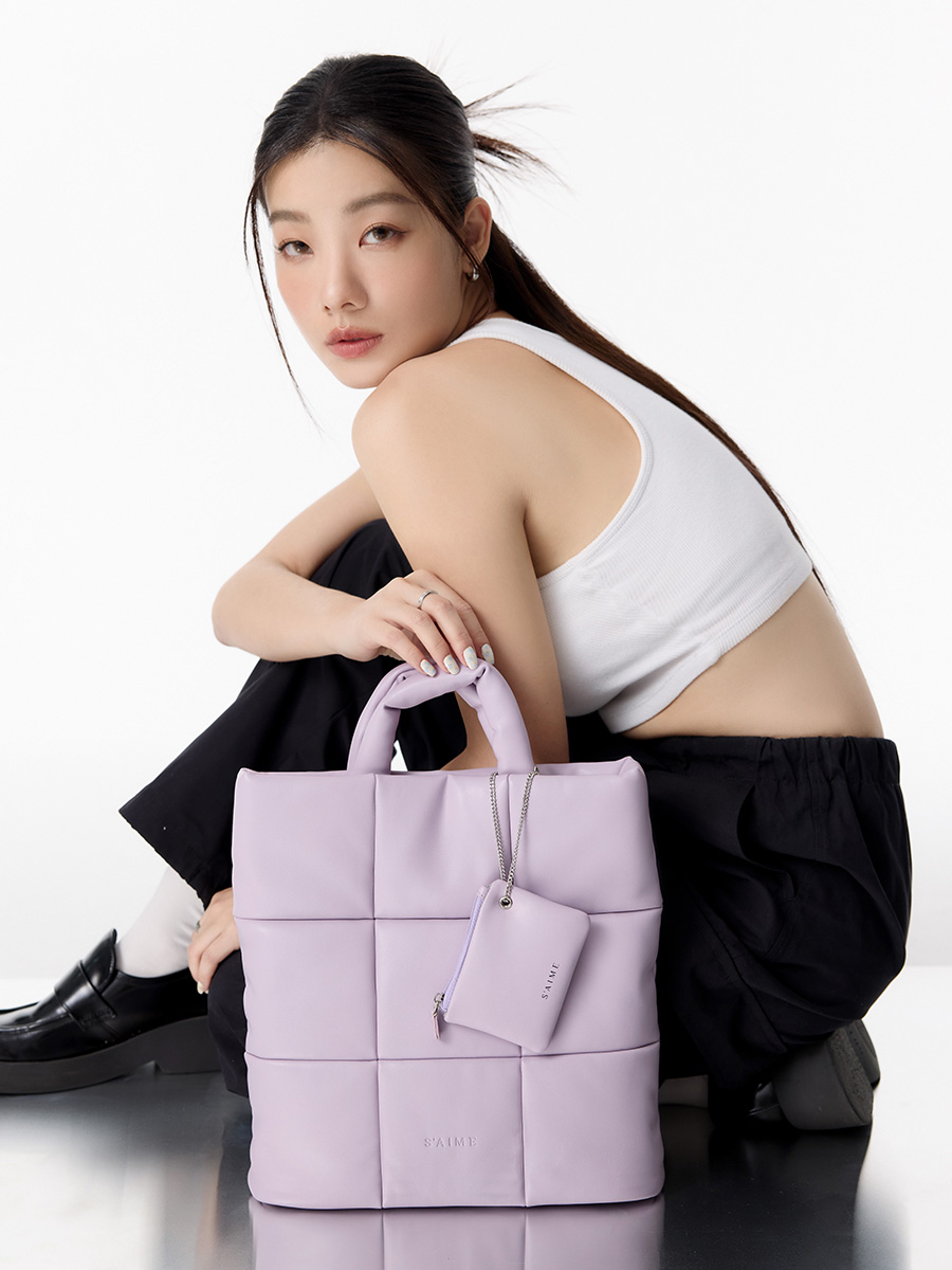 台湾 S’AIME セメ 2WAY ストレートトートバッグ(小銭入れ付き) S'AIME 九宮格直式托特包(附零錢包)｜ S'AIME東京企劃