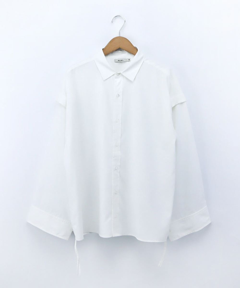 niko and女素色條紋2WAY可拆袖背心長袖襯衫-四色-135303