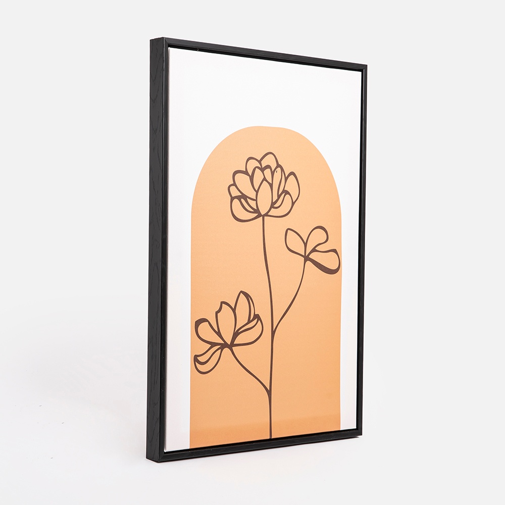 hoi!現代畫-幾何花-黑框 40x60cm_1