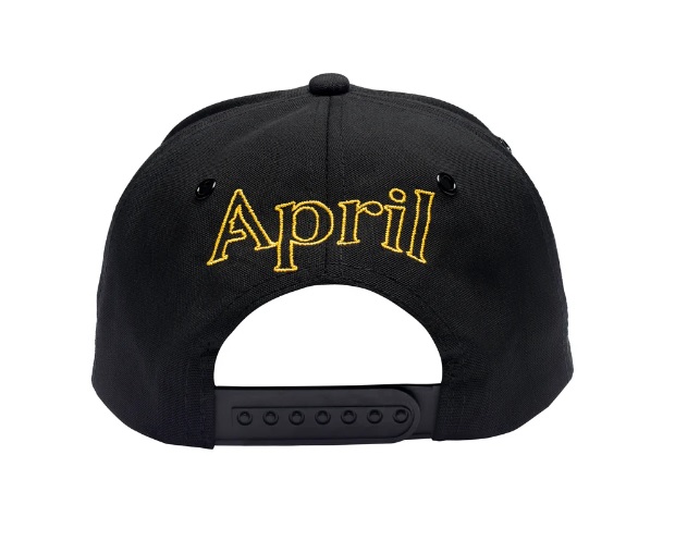 【 APRIL 】後扣帽 黑/黃字 - EMB SNAPBACK_2