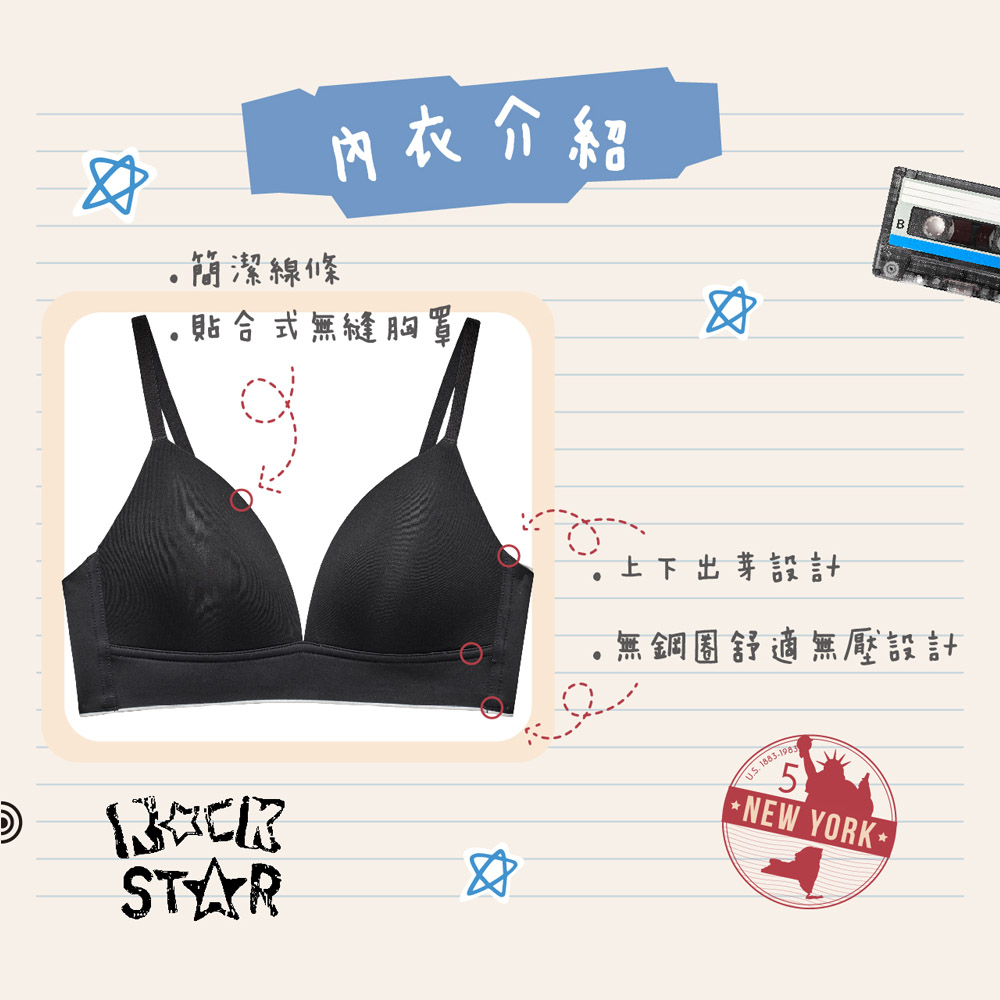 嬪婷-FTC系列-Anytime M-LL中低腰三角褲(簡潔黑) 搭配內褲-BS5262BL_5