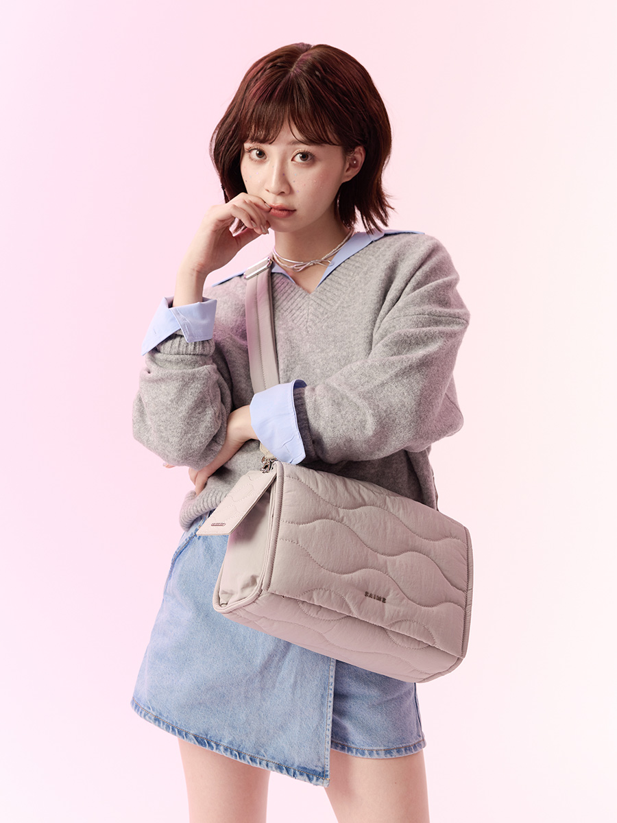 ★S'AIME☆絎縫水洗尼龍後背 ナイロンバックパック/送料込 S'AIME 絎縫水洗尼龍掀蓋方包(附證件夾) ｜ S'AIME東京企劃