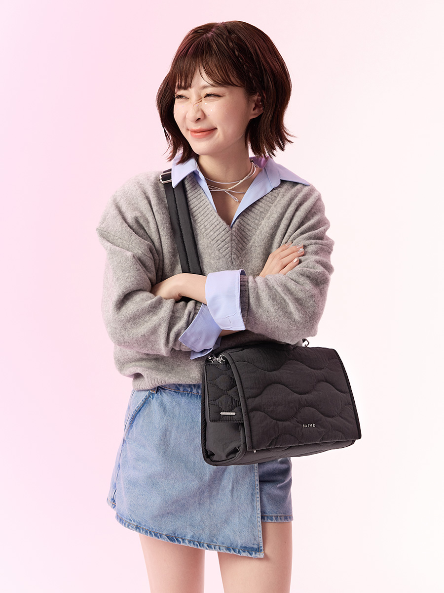 ■S'AIME■單肩尼龍A4包(附小圓零錢包)ショルダーバッグ/送料込 □S'AIME□單肩尼龍A4包(附小圓零錢包)ショルダーバッグ/送料込