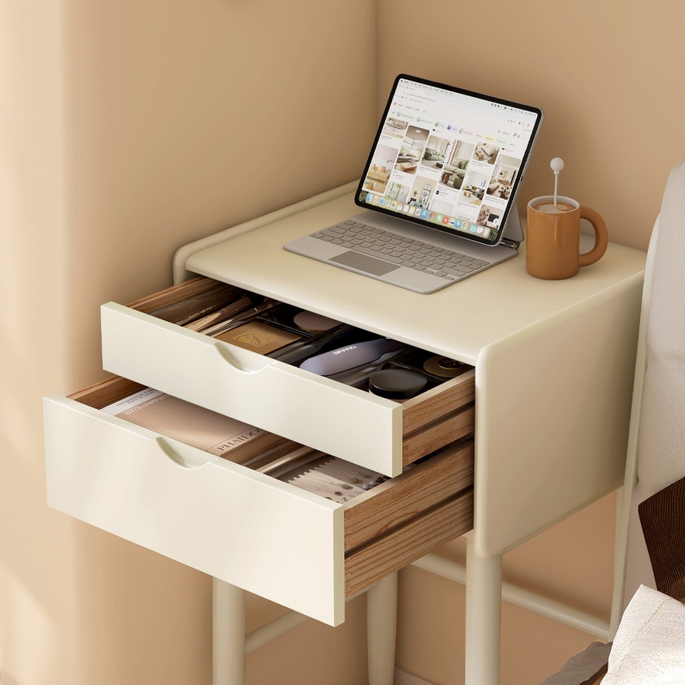 維莎原木奶油風實木二抽化妝桌0.5M Y516D01_1