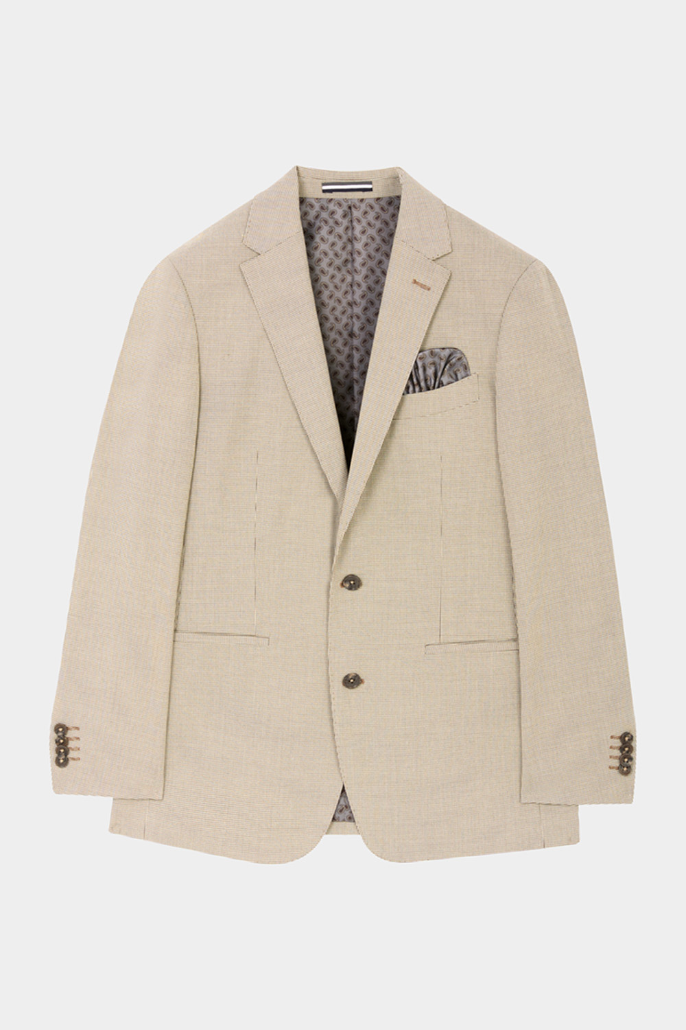 SST&C Khaki Houndstooth Tailor Suit Jacket | 00012410004_5