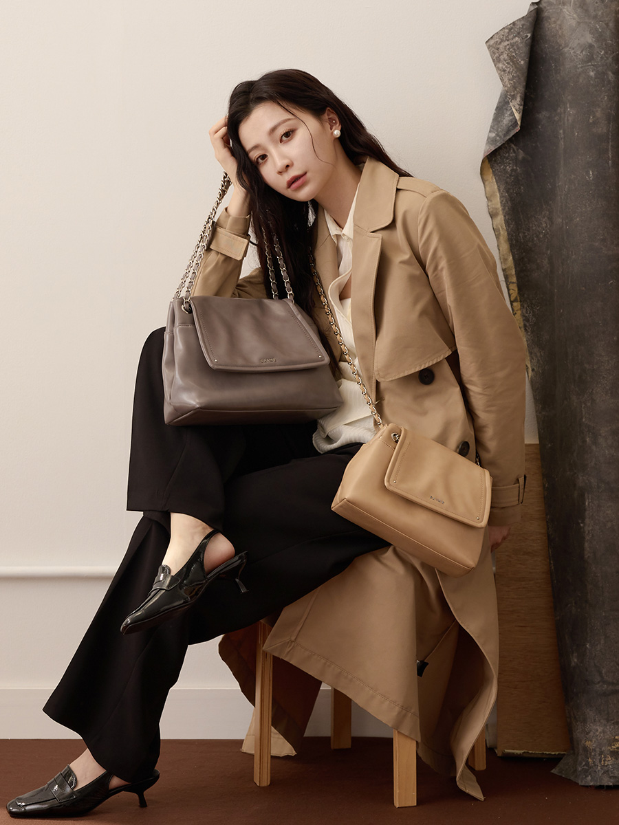 S'AIME 皮穿鍊掀蓋流浪方包(M)｜ S'AIME東京企劃