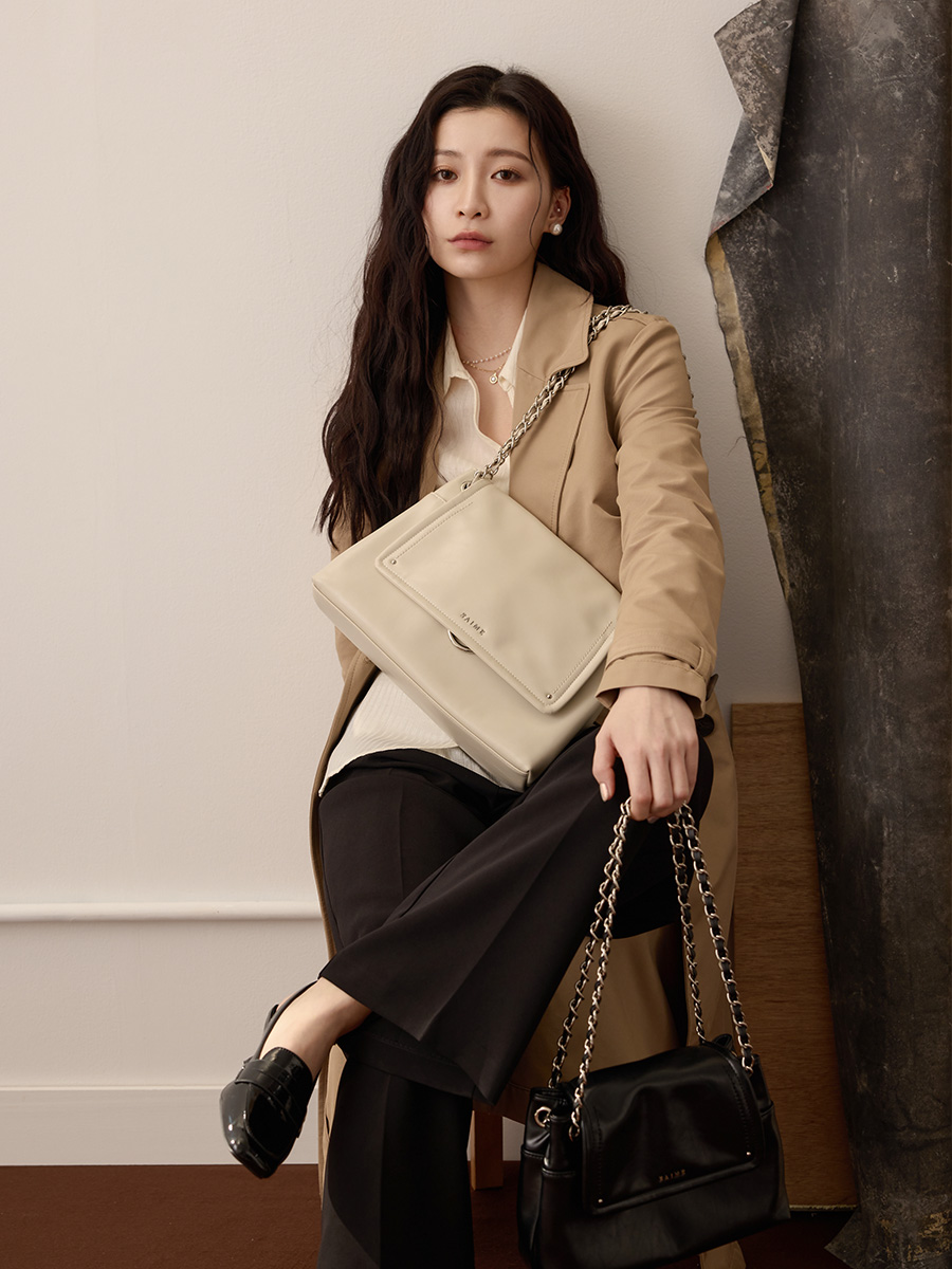 S'AIME 皮穿鍊掀蓋流浪方包(M)｜ S'AIME東京企劃