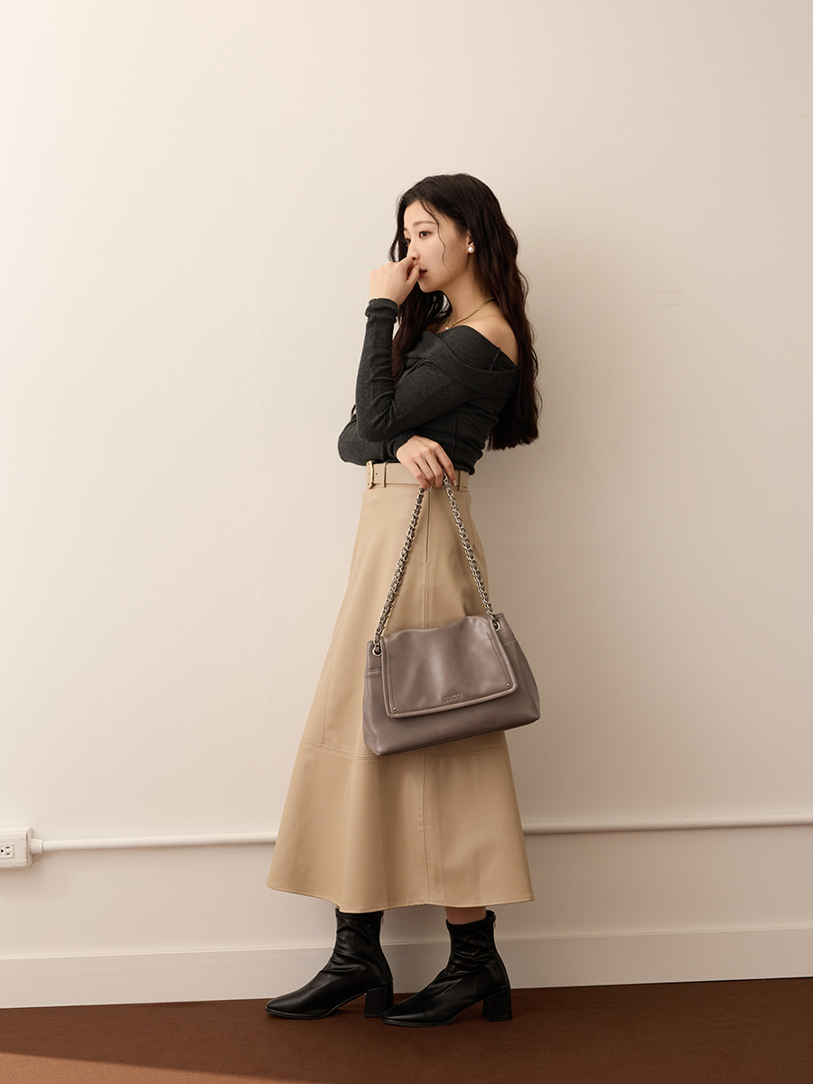 S'AIME 皮穿鍊掀蓋流浪方包(M)｜ S'AIME東京企劃