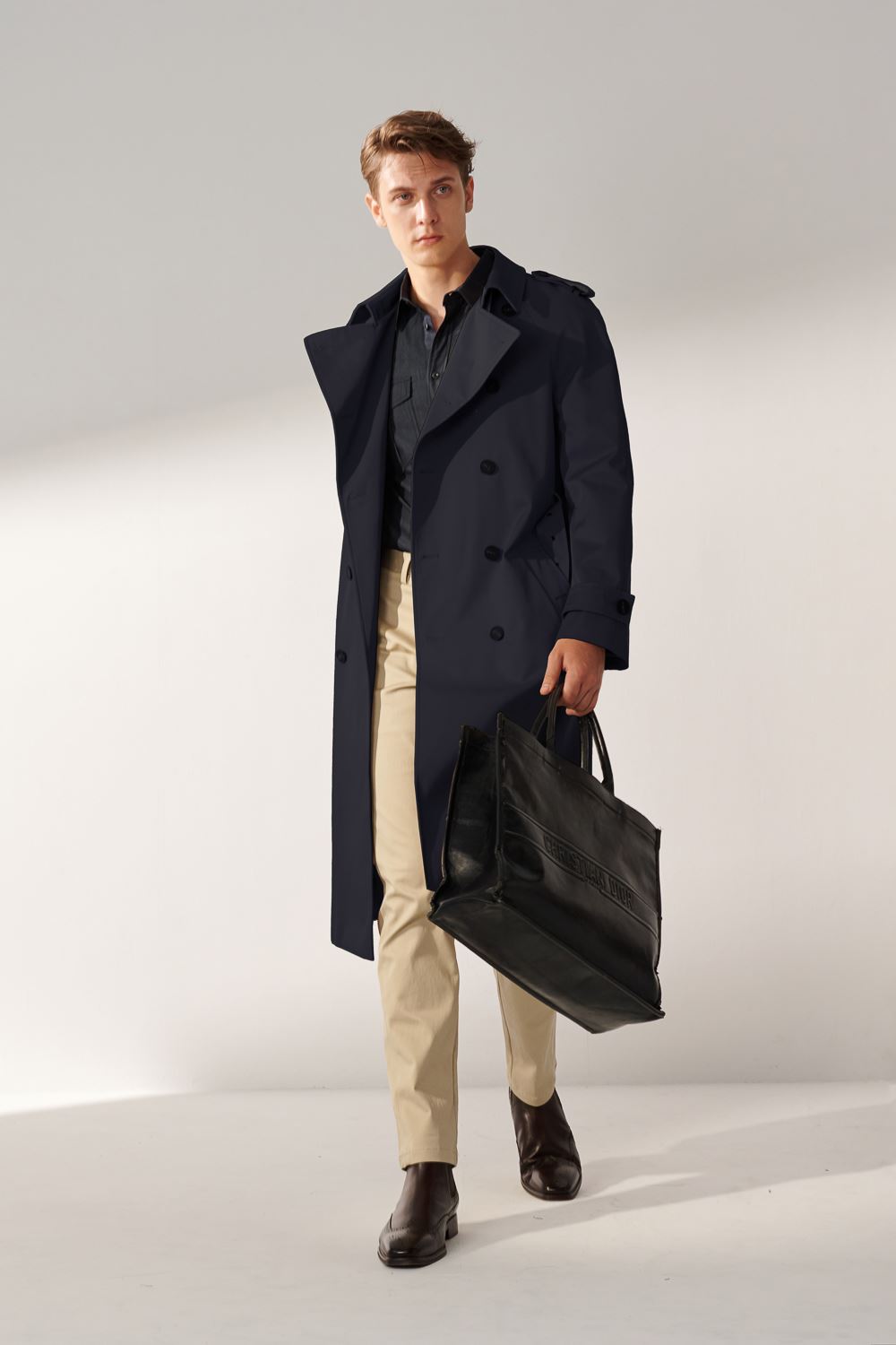 SST&C 黑色雙排扣長版風衣｜00142410004 (Outlet)_1
