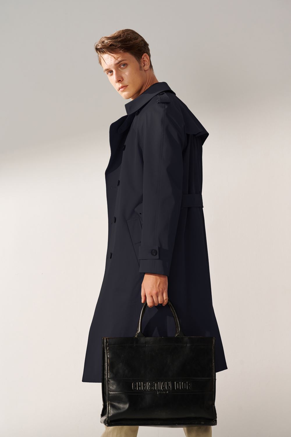 SST&C 黑色雙排扣長版風衣｜00142410004 (Outlet)_3