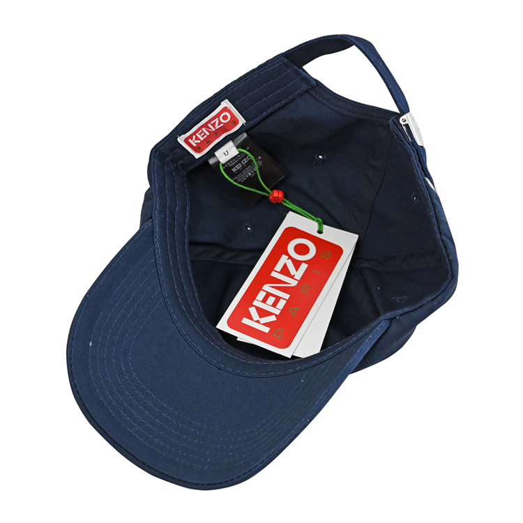 KENZO 5AC101 品牌LOGO棉質中性棒球帽/遮陽帽.深藍_4