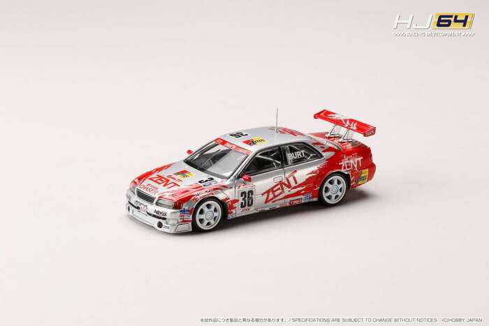 Hobby JAPAN 1/64 經典90年代JTCC賽車 ZENT TOM'S Chaser #36 1998 JTCC HJR642072B
