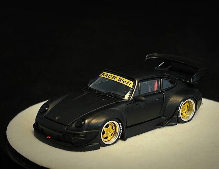 PGM 1/64 保時捷RWB993 Matte Black 消光黑版全合金可開標準版金輪