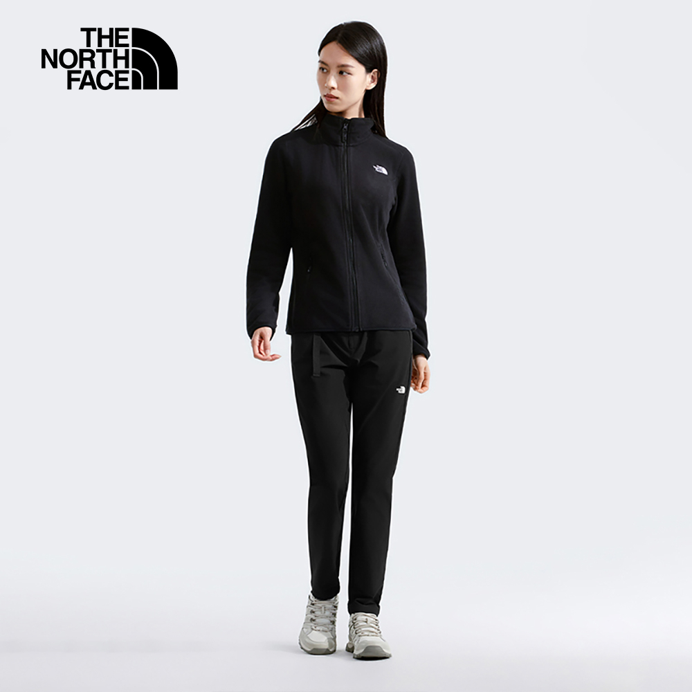 THE NORTH FACE ブラックパンツ ウエストベルト付き The North Face北面女款黑色DWR防潑水戶外徒步長褲｜8CJRJK3
