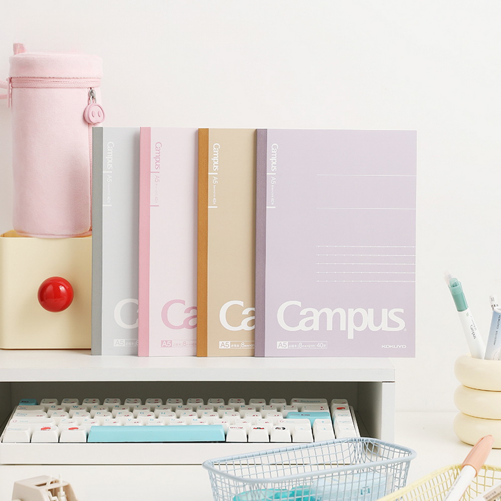 KOKUYO Campus 點線U罫筆記本 A5 (4入)-沉穩/活力/柔和_1