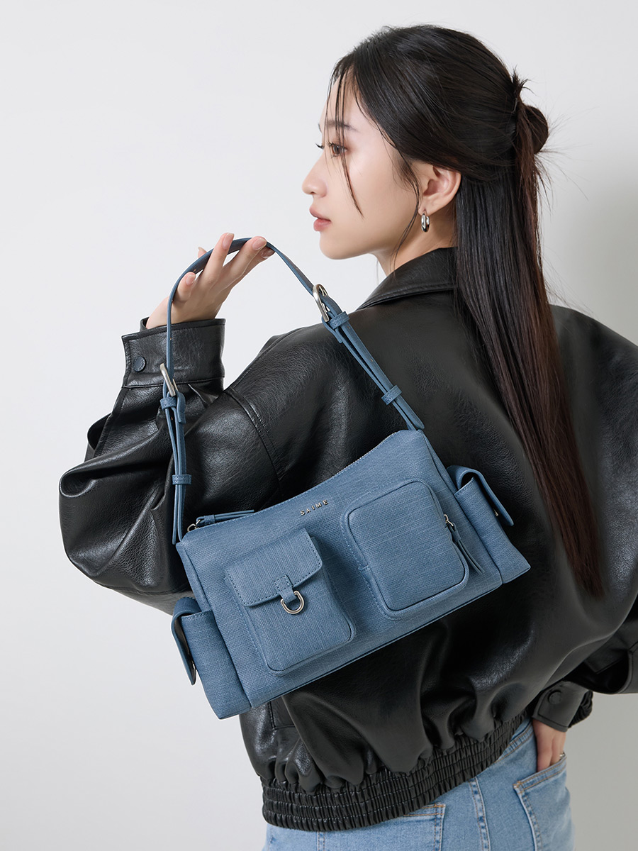 S'AIME 牛仔2WAY多口袋肩背包｜ S'AIME東京企劃