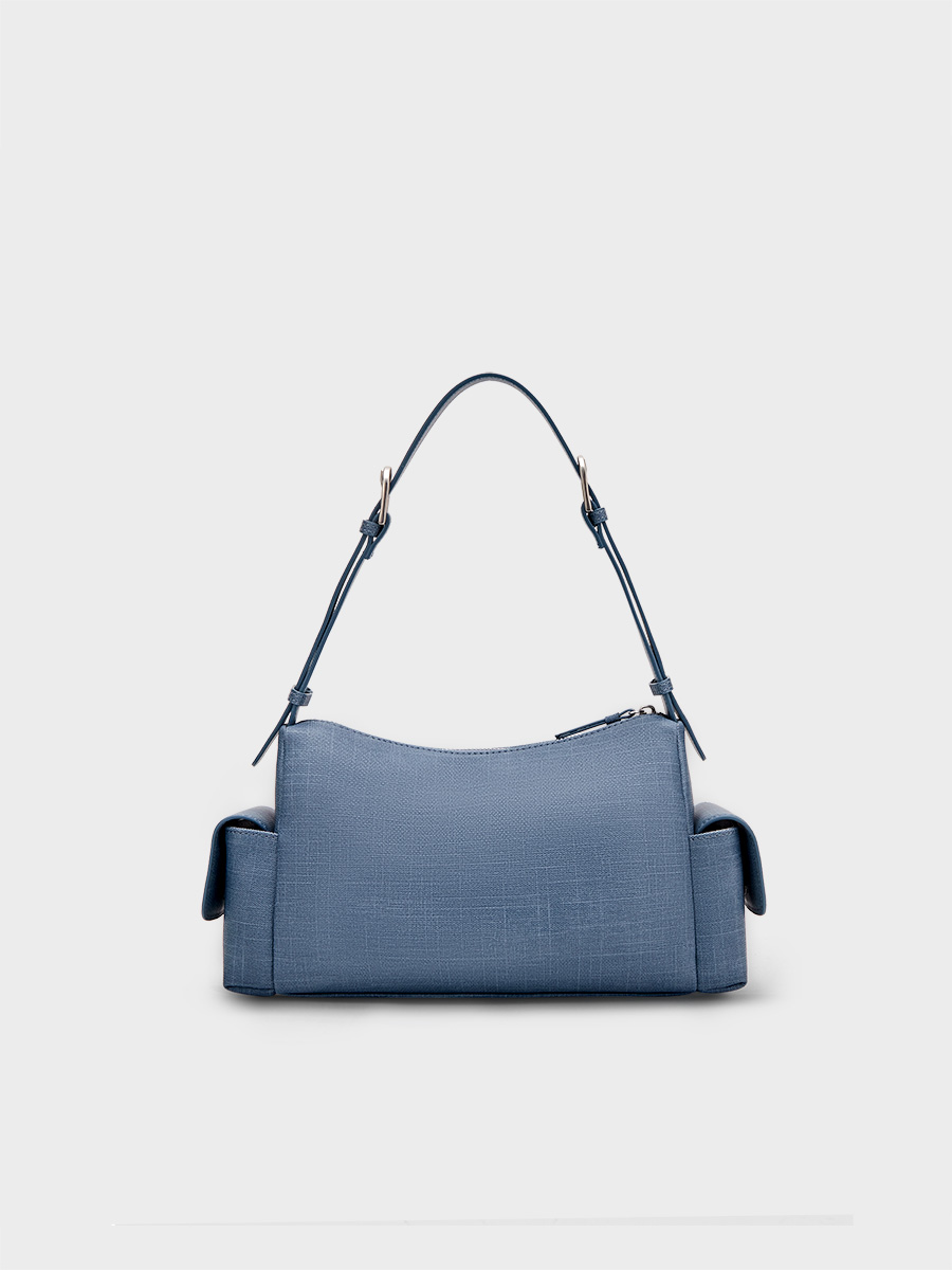 送料込★S’AIME★牛仔ping接錬條水桶包★デニム風2wayショルダ- S'AIME 牛仔拼接鍊條水桶包｜ S'AIME東京企劃