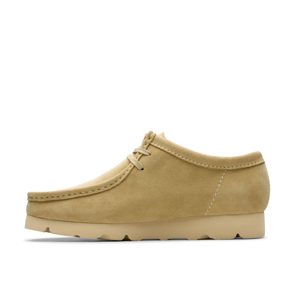 Clarks ORIGINALs-Wallabee GTX男款真皮防水袋鼠鞋(楓木色)CLM79252R