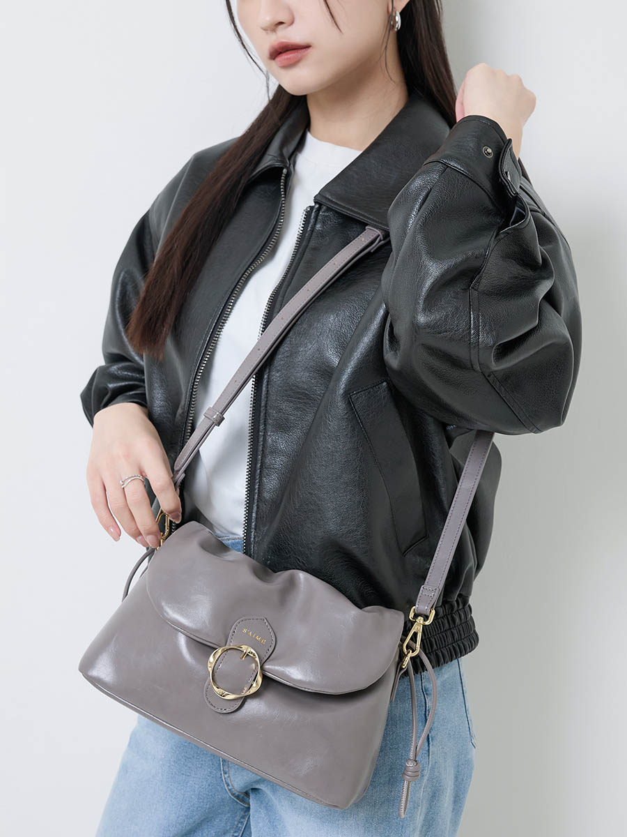 S'AIME 2WAY波紋五金束口掀蓋小方包(S)｜ S'AIME東京企劃