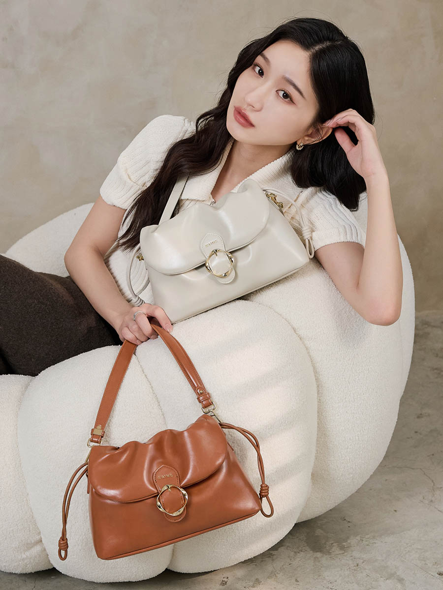 送料込★S’AIME★波紋五金束口掀蓋方包 M★2way ショルダーBAG S'AIME 2WAY波紋五金束口掀蓋方包(M)｜ S'AIME東京企劃