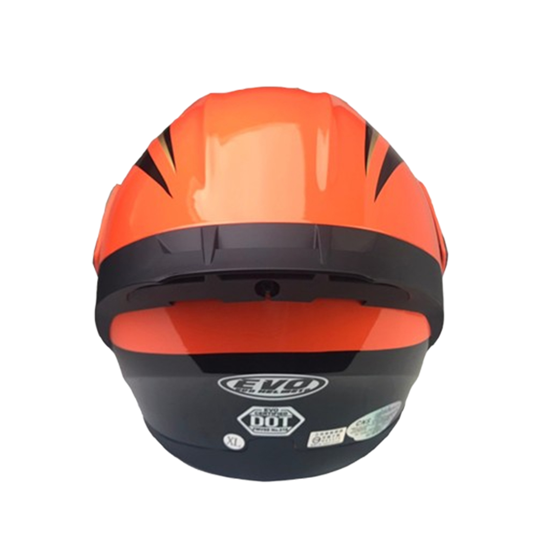 大鴨尾可樂帽】EVO CA965 極速黑橘可樂帽可掀式安全帽