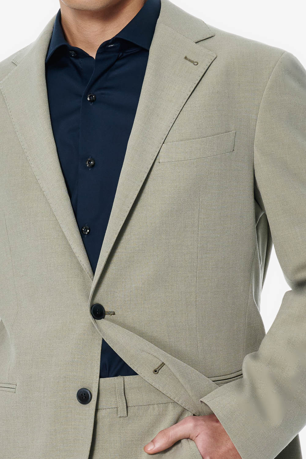 SST&C Lake Green Textured Suit | 00012502003_3