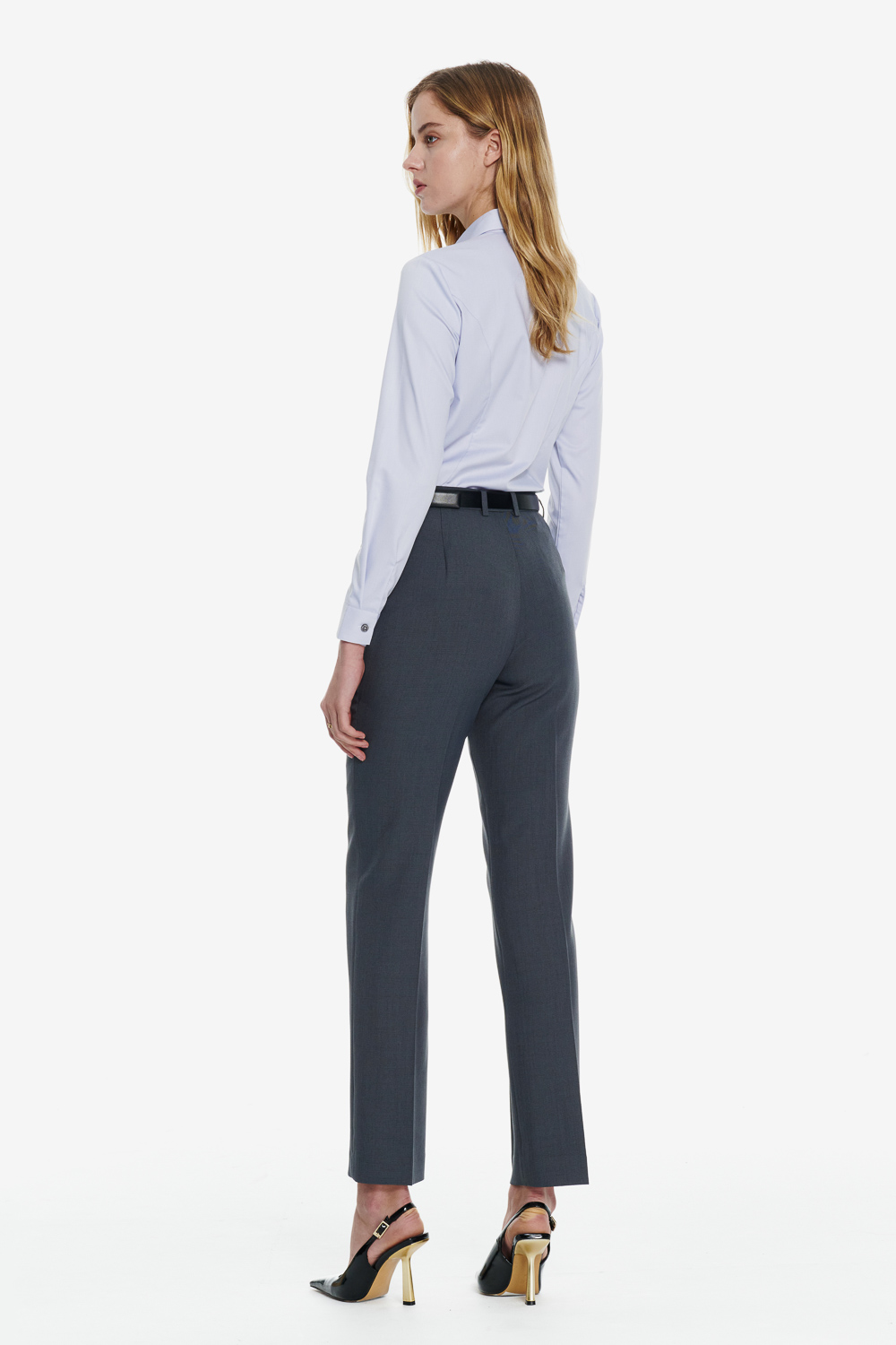 SST&C Dark Grey Classic Fit Trousers | 01022502005_2
