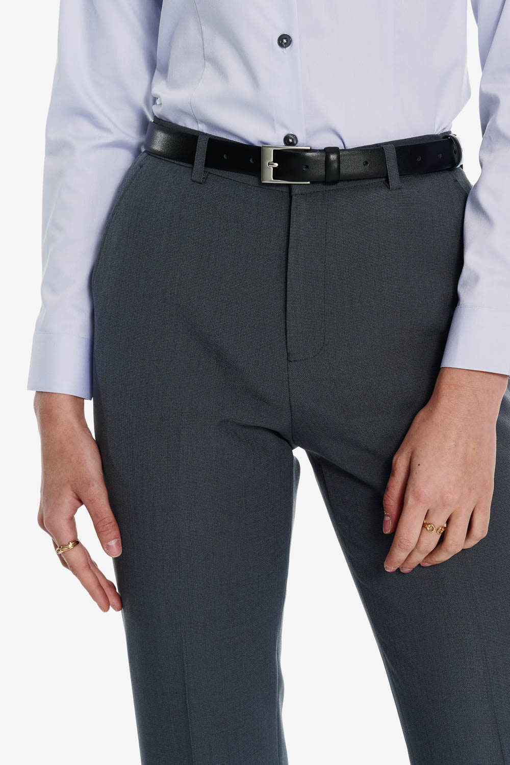 SST&C Dark Grey Classic Fit Trousers | 01022502005_4