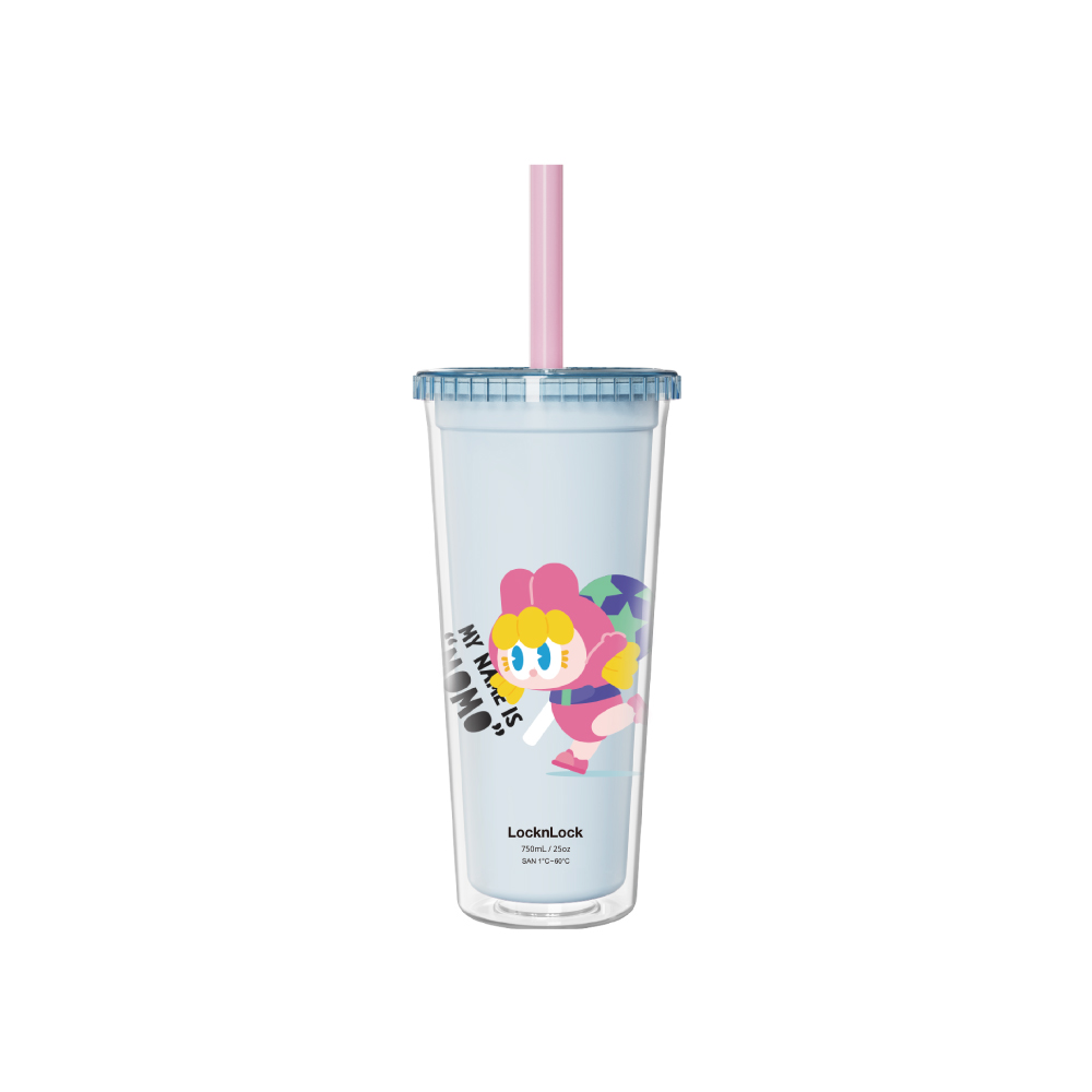 酷趣珍奶吸管杯 750ml 淘氣娃藍 HAP533BLUW