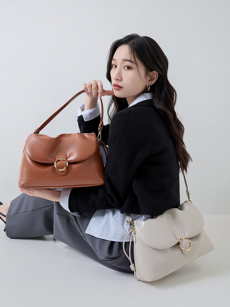 送料込★S’AIME★波紋五金束口掀蓋小方包 S★2wayショルダーBAG S'AIME 2WAY波紋五金束口掀蓋方包(M)｜ S'AIME東京企劃