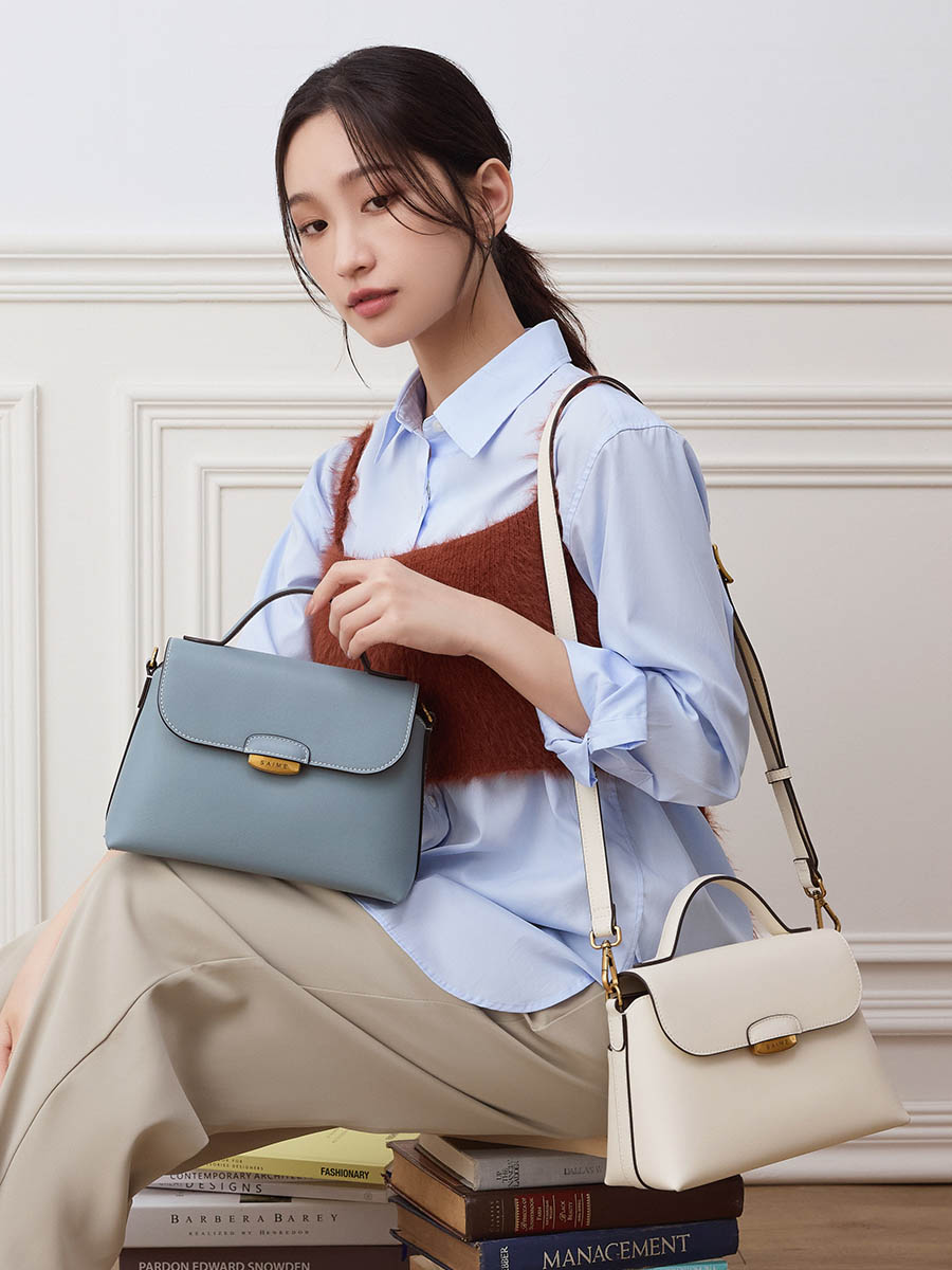 送料込★S’AIME★真皮梯形手提小方包★牛革ショルダーバッグ S'AIME 真皮梯形手提小方包｜ S'AIME東京企劃
