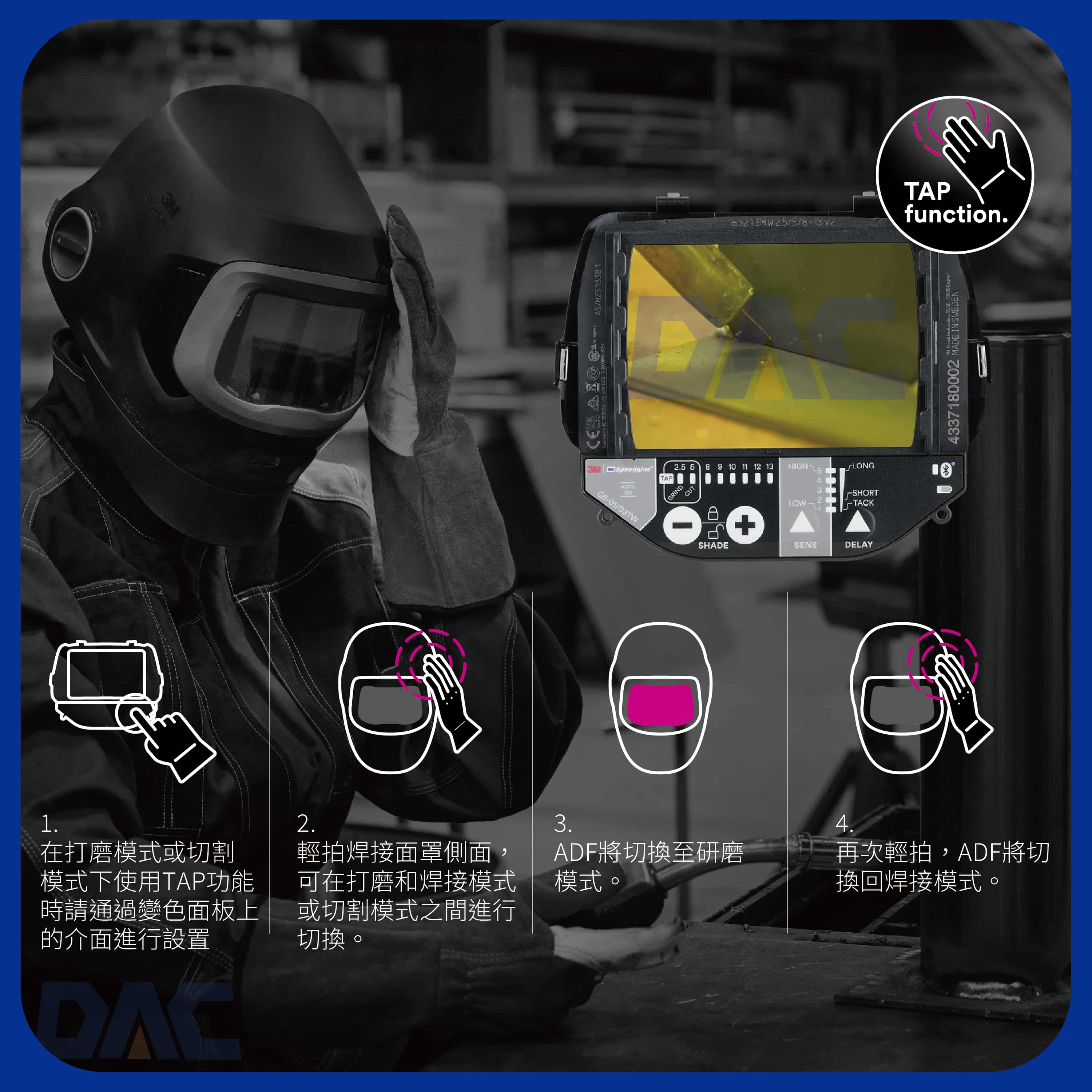 3M™ Speedglas™ G5-03 Pro 電銲面罩VC版,631830【傑群工業補給站】