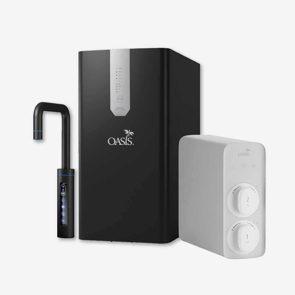 【美國OASIS】【會打氣的飲水機】櫥下極奢氣泡三溫UVC飲水機(配置OASIS 600G大流量RO淨水器)_0