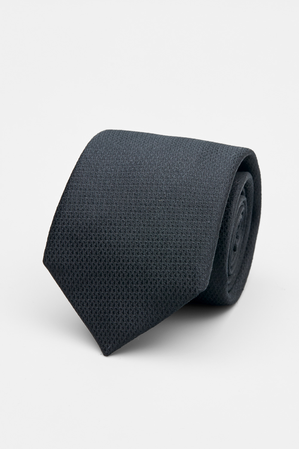 SST&C Black Textured Silk Tie | 00362502009_0