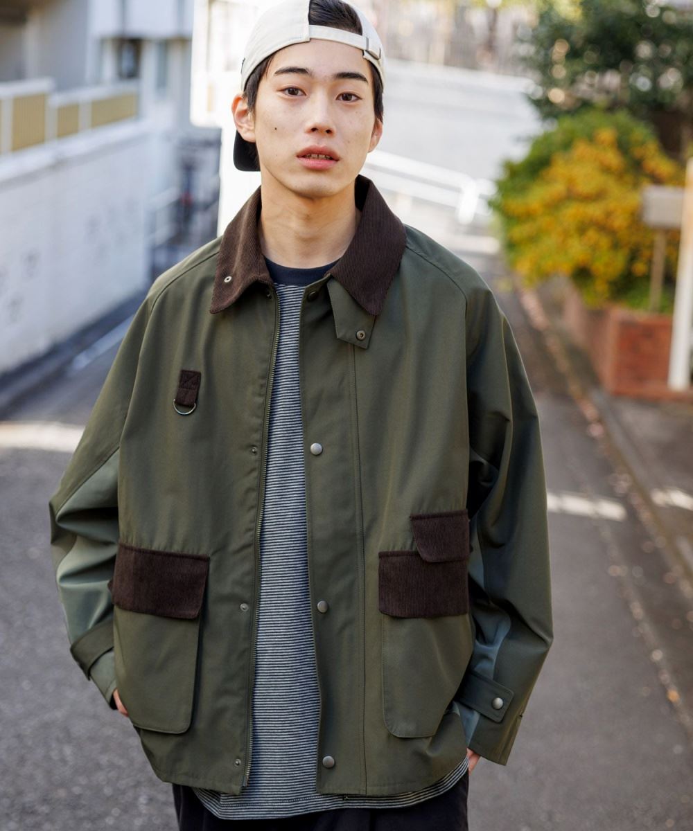 niko and男燈芯絨領拼接狩獵外套-四色-253573