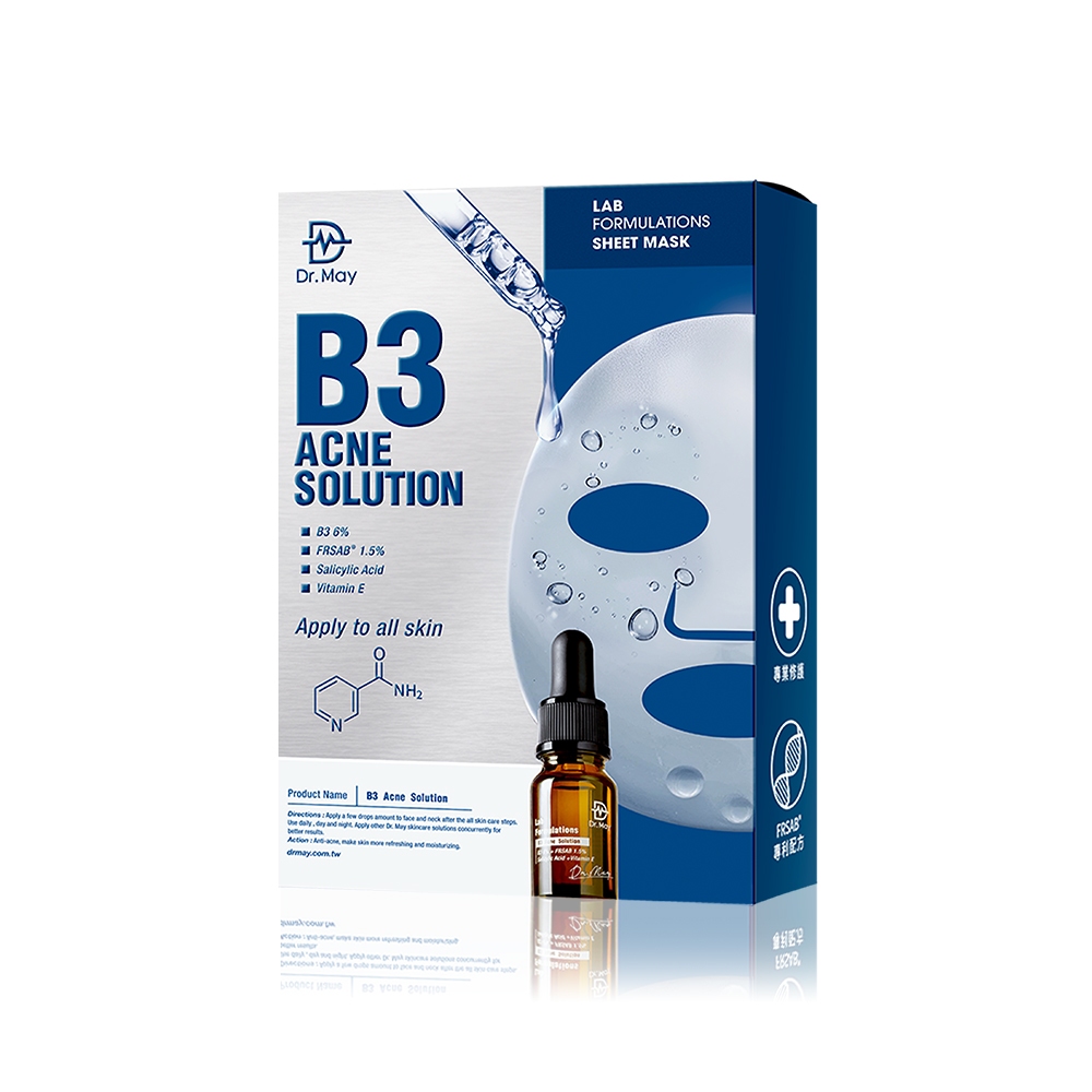 【Dr. May】B3 ACNE SOLUTION  Mask 4 per box_1