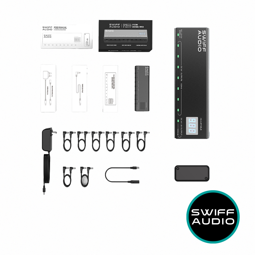 【SWIFF AUDIO】P200 數顯可調電壓式效果器電源供應器 公司貨_2