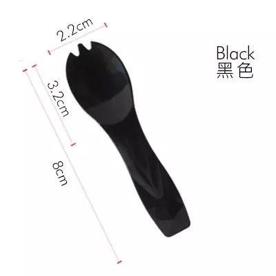 8cm義式冰淇淋湯匙-黑色 210枚/包_1