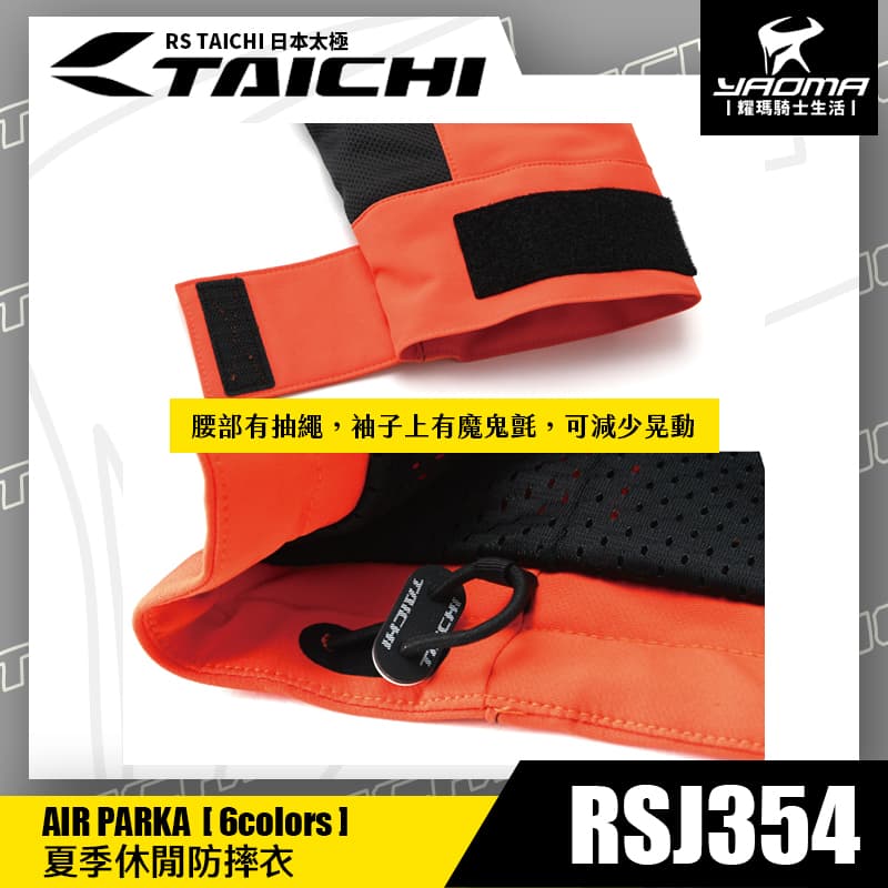 RS TAICHI RSJ354 夏季透氣防摔衣 ICON BLACK 五件式護具 CE護具 CPS系統 休閒款 另有女版 日本太極 耀瑪騎士_4