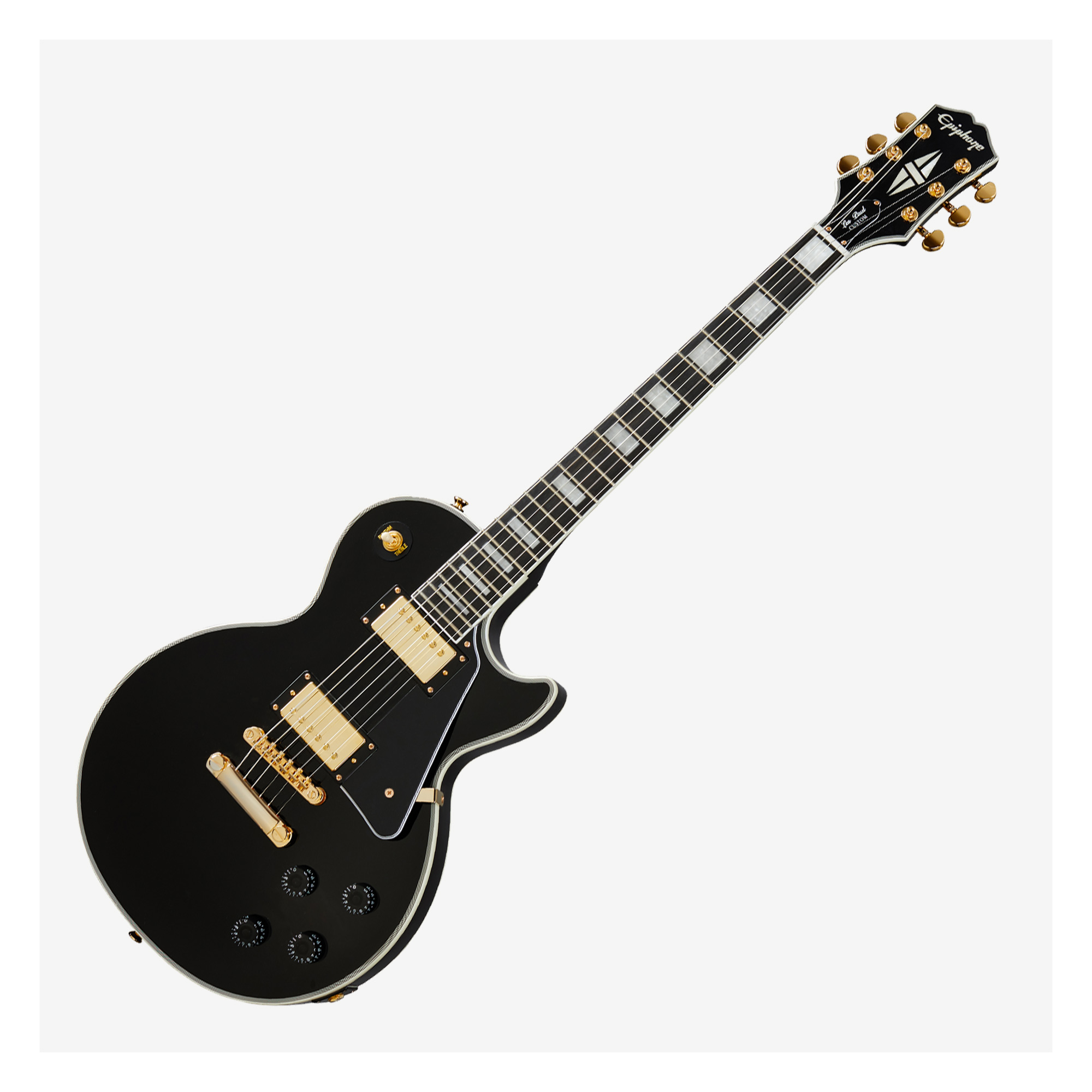 Epiphone Les Paul Custom 電吉他雙雙無搖座典雅黑金黑檀木指板