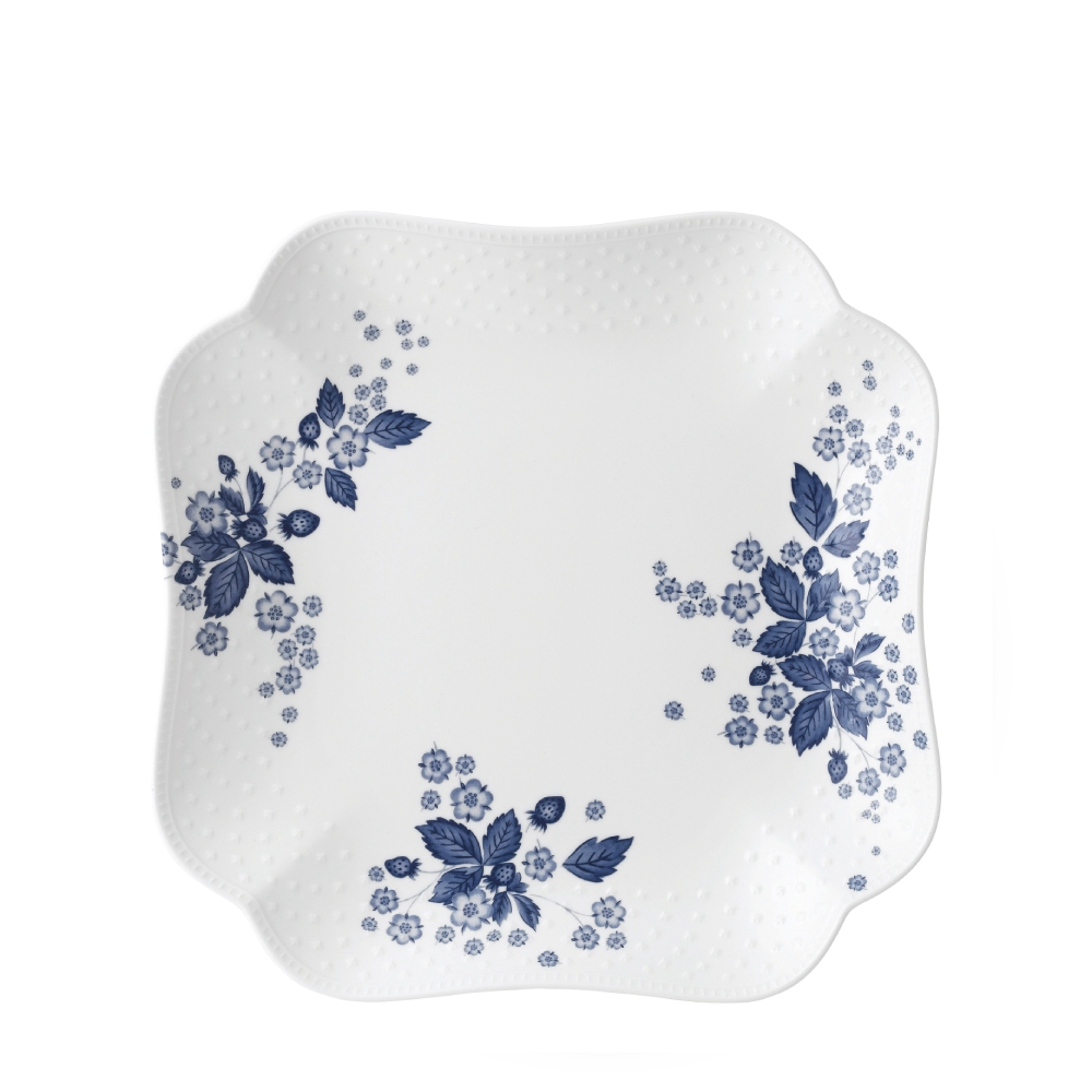 靛藍草莓造型方盤27cm_1