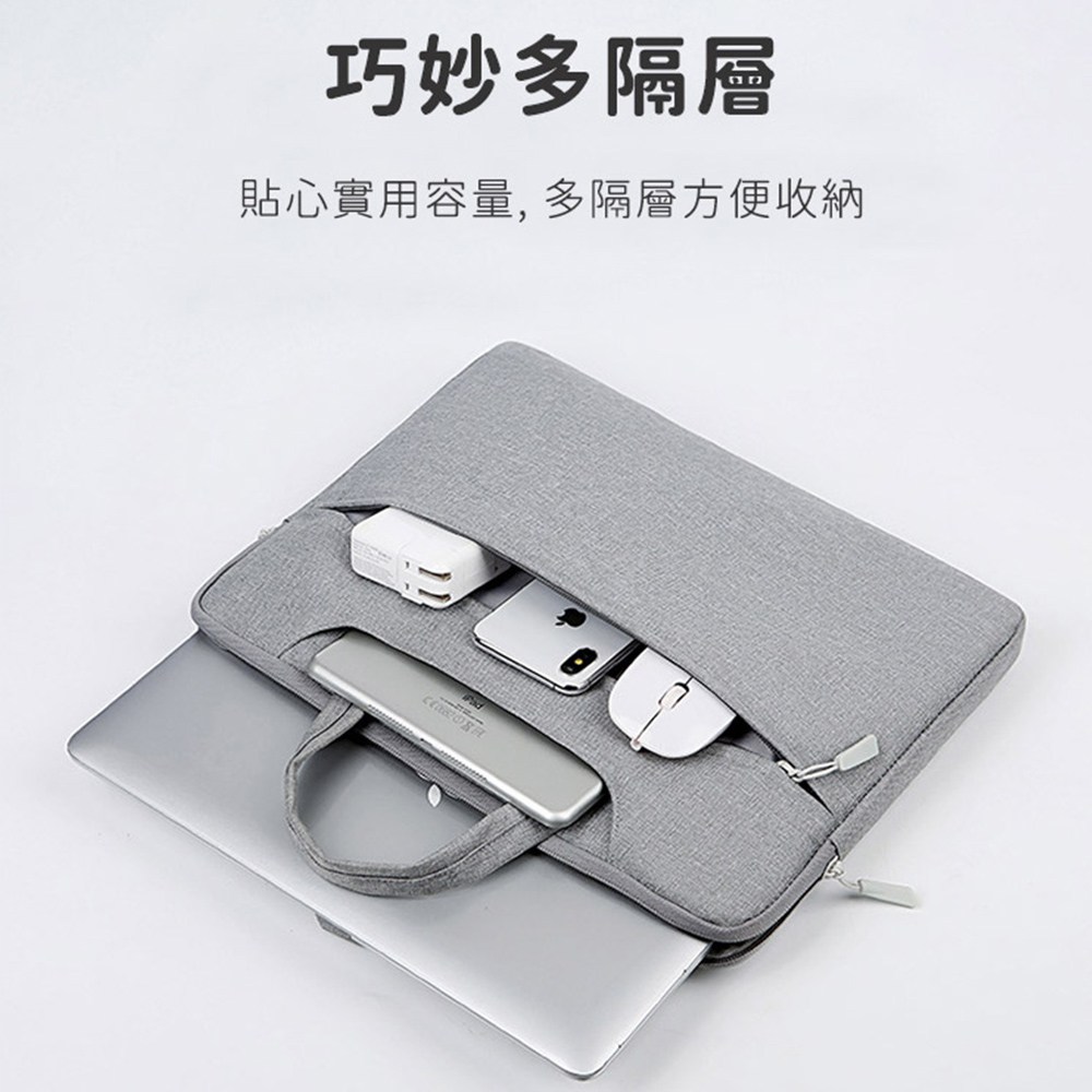 【好背客 howback】防潑水電腦包 ｜ 商務筆電包｜ 手提斜背｜ 13-15吋可用 - 灰_0