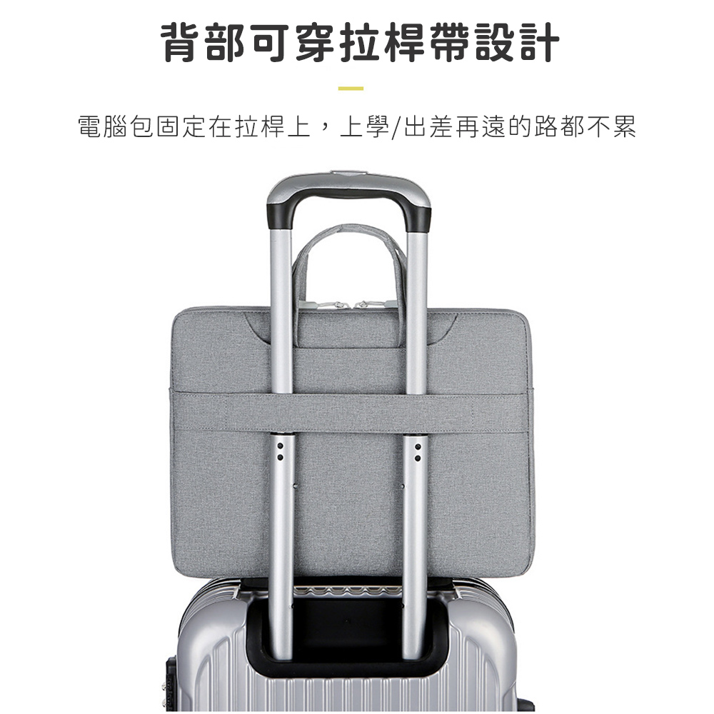 【好背客 howback】防潑水電腦包 ｜ 商務筆電包｜ 手提斜背｜ 13-15吋可用 - 灰_2