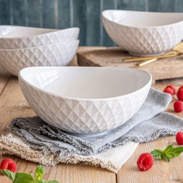 Over & Back Bistro Diamond Dinnerware 4-Piece Set_0