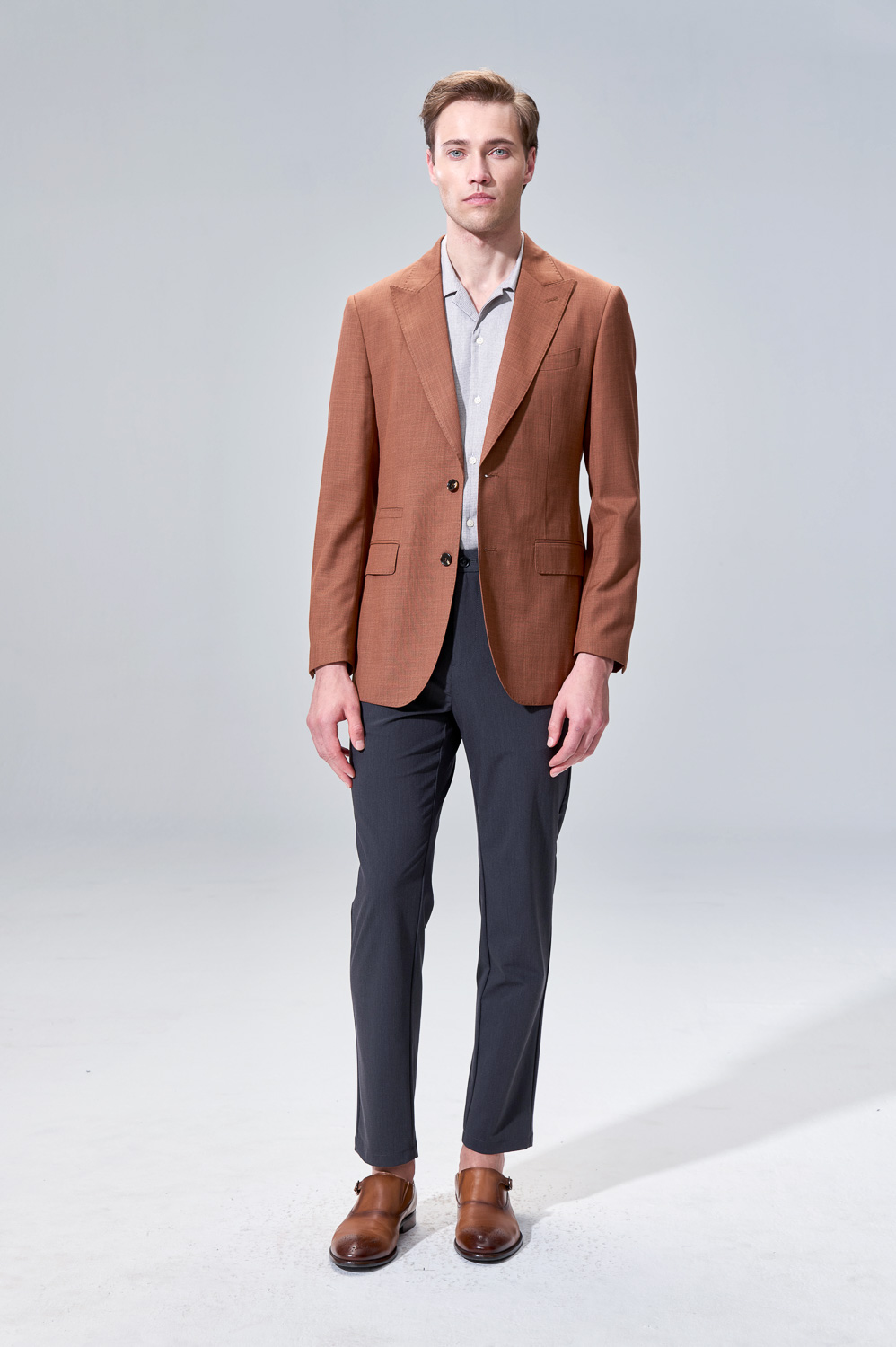 SST&C Brown Textured Leisure Fit Shirt | 00072503001_0