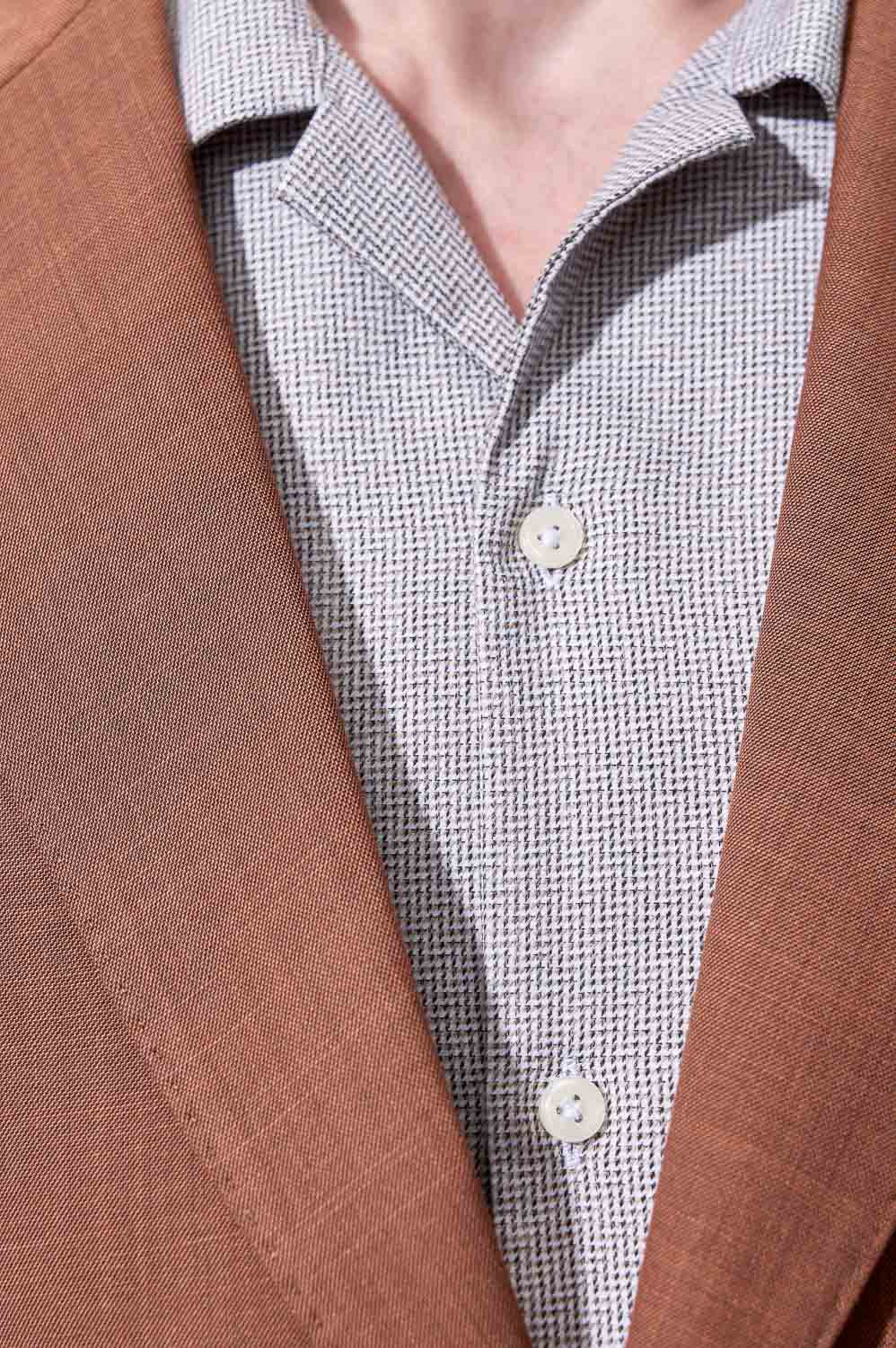 SST&C Brown Textured Leisure Fit Shirt | 00072503001_1
