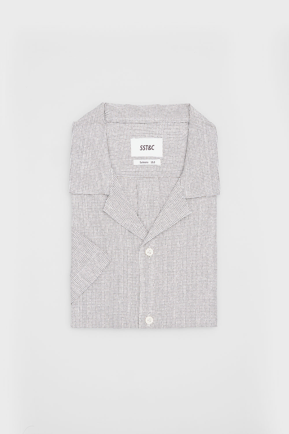SST&C Brown Textured Leisure Fit Shirt | 00072503001_2