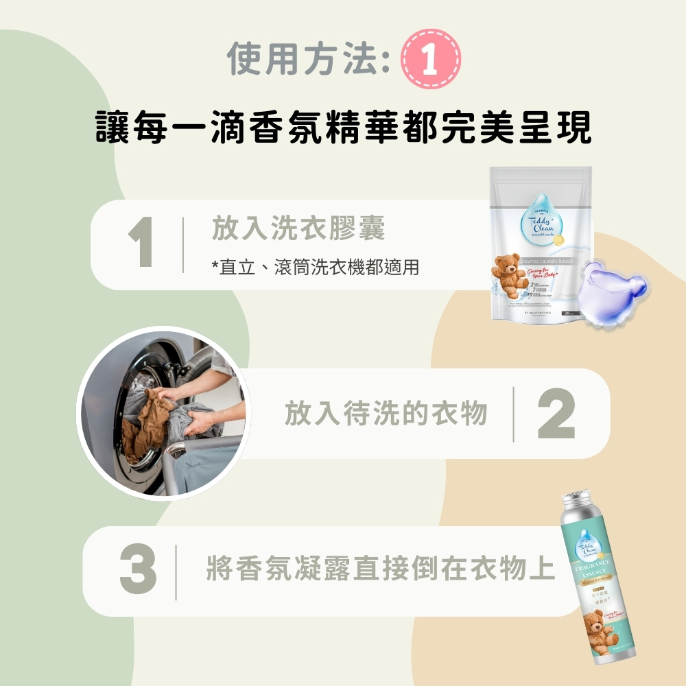 【Teddy Clean 純淨泰迪】植萃香氛精華露-薔薇麝香 80ml(含盒)_3