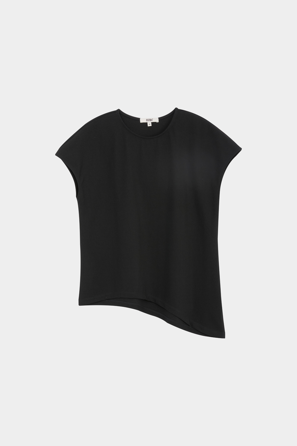 SST&C 黑色下擺不規則圓領T-shirt｜01212503005_3